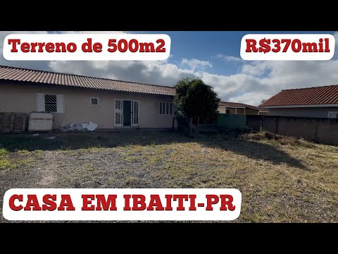 Casa à venda em Ibaiti - PR — CASA COM TERRENO GRANDE EM IBAITI-PR PLANO R$370mil (REF #147)