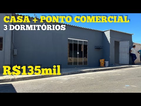 Comercial à venda em Ibaiti - PR — CASA - 3 QUARTOS PONTO COMERCIAL PRÓXIMA AO CENTRO DE IBAITI R$135.000,00 (REF #209)
