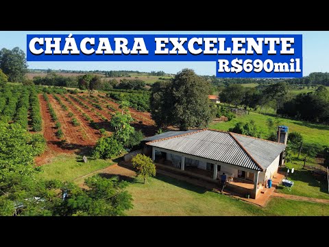 Chácara à venda em Siqueira Campos - PR — CHÁCARA COM 6 HECTARES - TERRA EXCELENTE E CASA MUITO BOA POMAR R$690mil (REF #255)