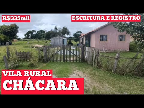 Chácara à venda em Siqueira Campos - PR — CHÁCARA COM CASA VILA RURAL ESCRITURA E REGISTRO POMAR R$335mil (REF #314)