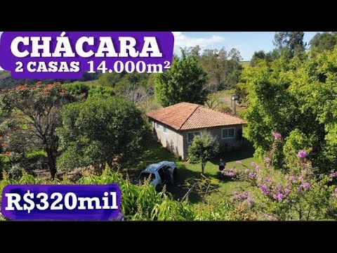 Chácara à venda em Siqueira Campos - PR — CHÁCARA 14.000m² COM 2 CASAS POMAR RIBEIRÃO/REPRESA R$320mil (REF #401)