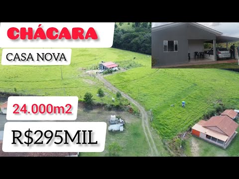 Chácara à venda em Siqueira Campos - PR — CHÁCARA 24MIL M2 + CASA NOVA TOPOGRAFIA PLANA R$295MIL (REF #590)