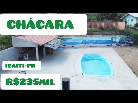 Chácara à venda em Ibaiti - PR — CHÁCARA COM EDÍCULA + PISCINA + 140M2 DE CONSTRUÇÃO IBAITI-PR R$235mil (REF #594)
