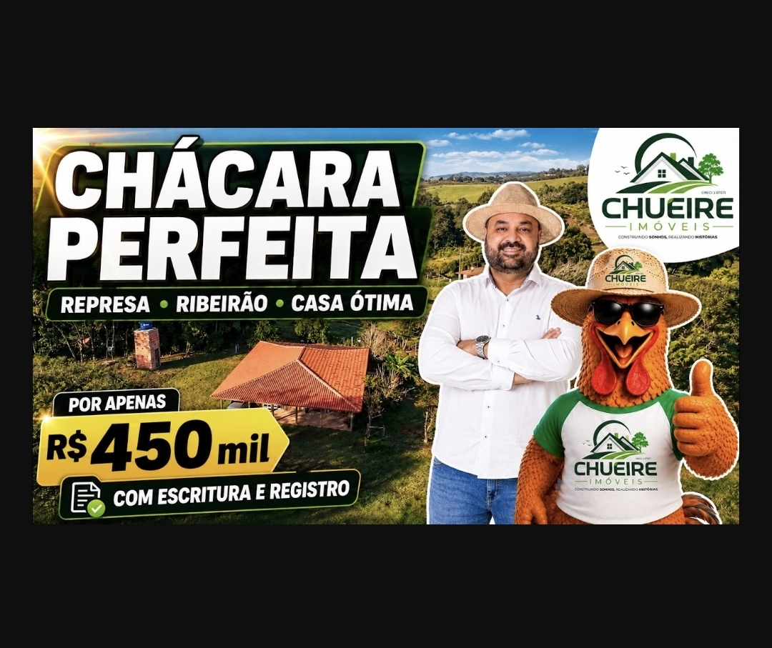 Chácara à venda em Siqueira Campos - PR — CHÁCARA PERFEITA - Represa - Ribeirão - Casa Ótima (REF #813)